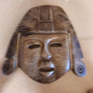 Mayan Carved Stone Tribal Mask